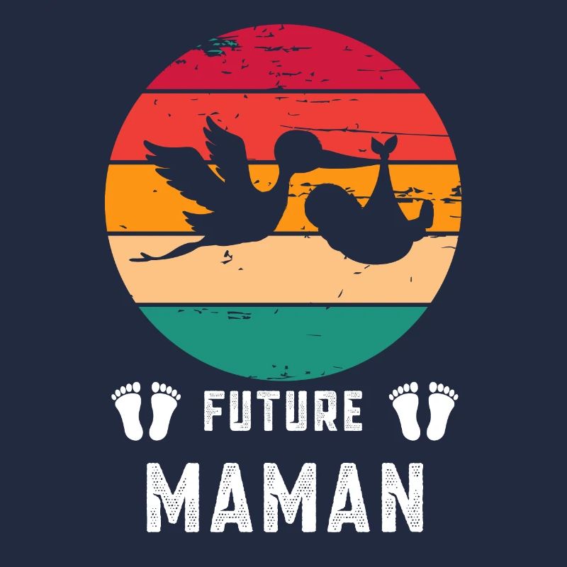 Future maman mère annonce grossesse retro