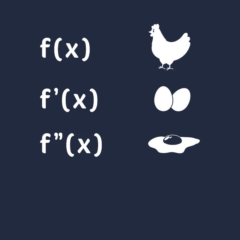 Derivative Function Chicken Egg Fried Egg Maths