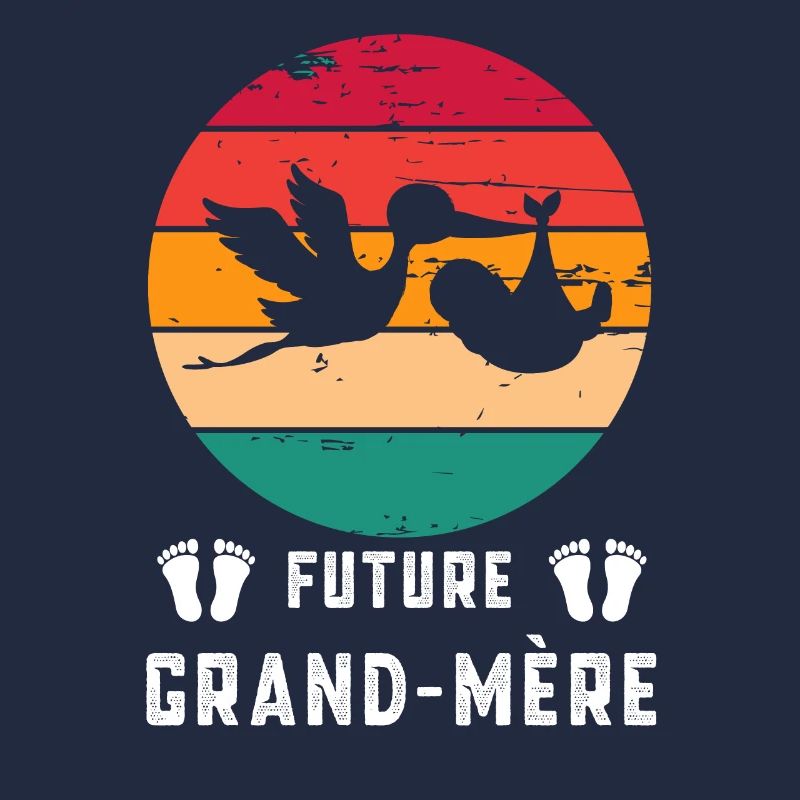 Future grand-mère annonce grossesse retro