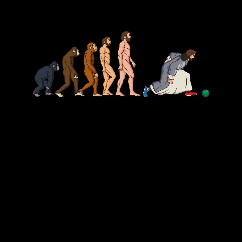 Évolution du joueur de pétanque avec Jésus comme pétanque
