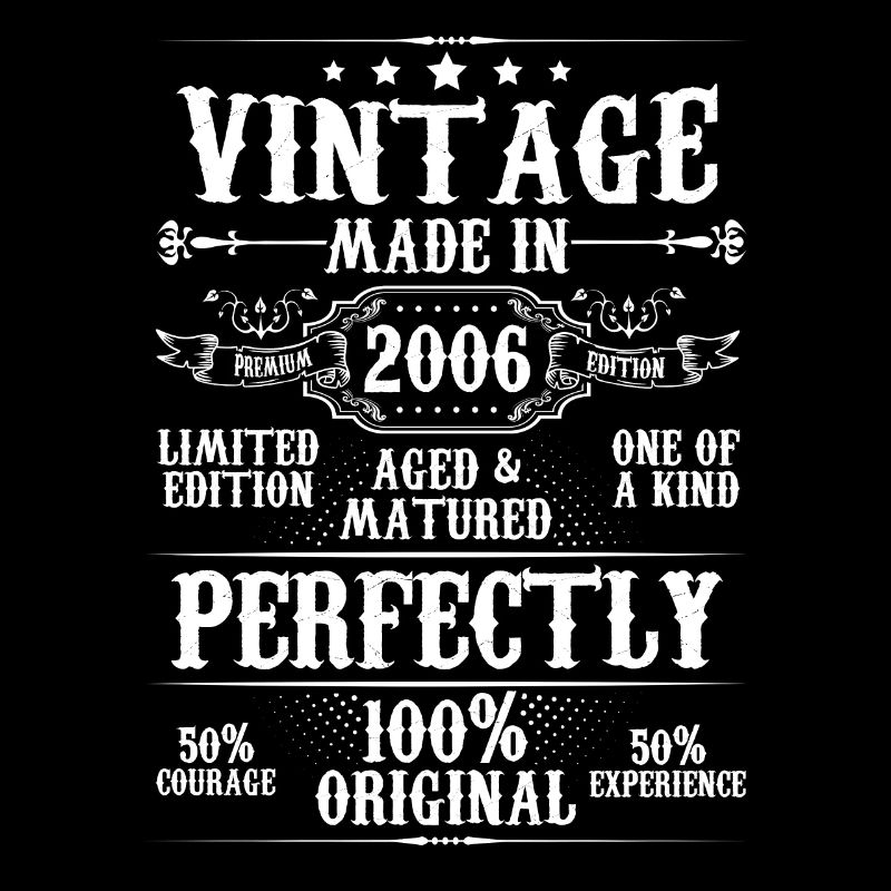 Vintage Made In 2006 Aged Perfectly Matured