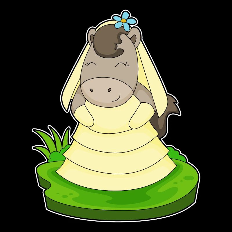 Pferd Braut Schleier Hochzeit