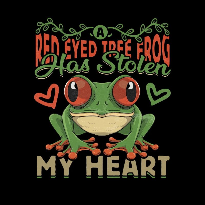 Conception de grenouille aux yeux rouges pour un chasseur de grenouilles