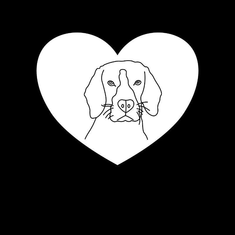 Cœur de tête de chien