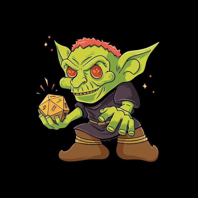 Goblin Orc D20 Cube Design pour un RPG GAMER