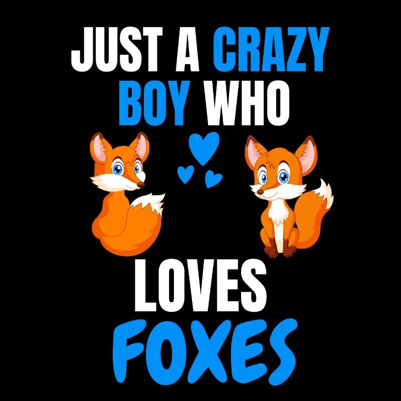 Crazy Boy Forest Animal Funny Gift Fox