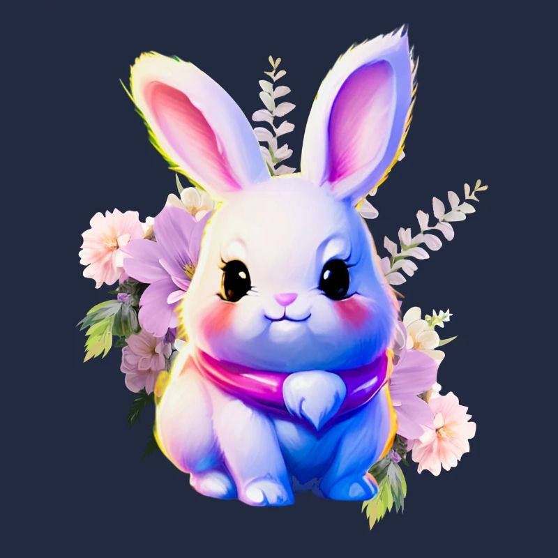 Flowers Easter Bunny Cute Bunny