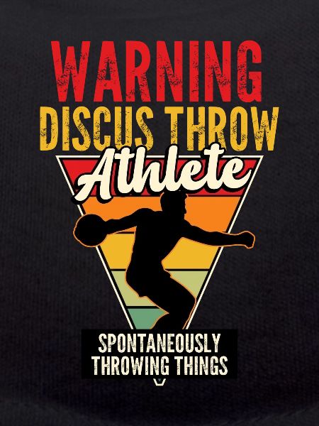 Warning Discus Throw Athlete