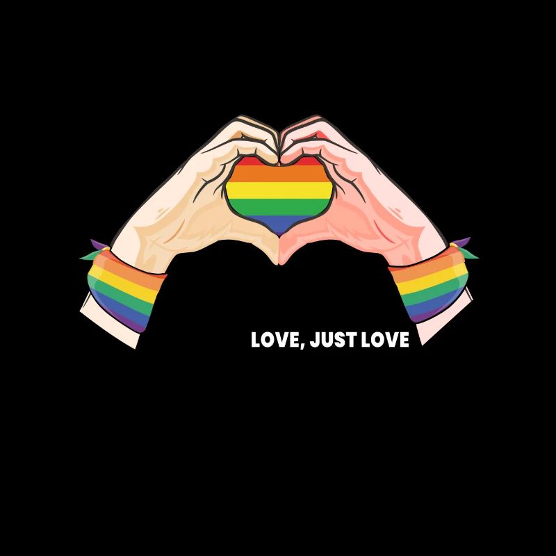 CSD LGBT Hände formen Regenbogen Herz Pride Love