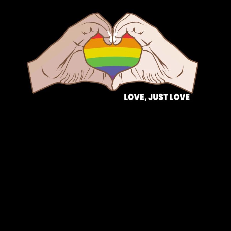 CSD LGBT Hands Shape Rainbow Heart Pride Love