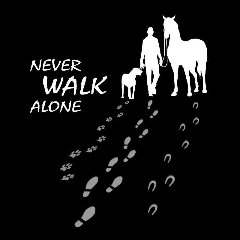 Hund Pferd Reiter - Never walk alone - gemeinsam
