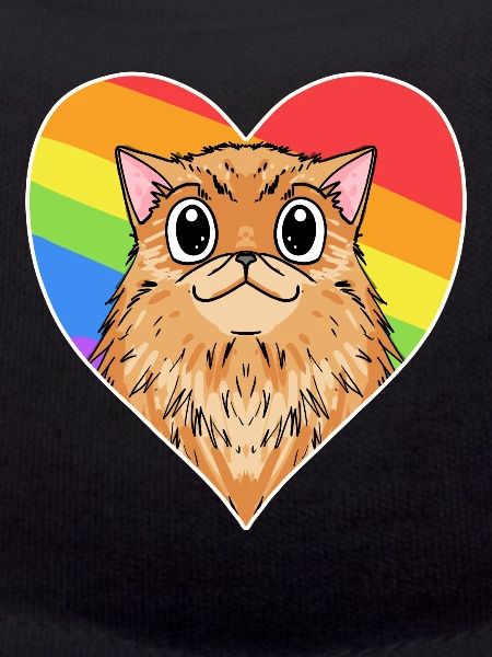 Rainbow - Cat with heart