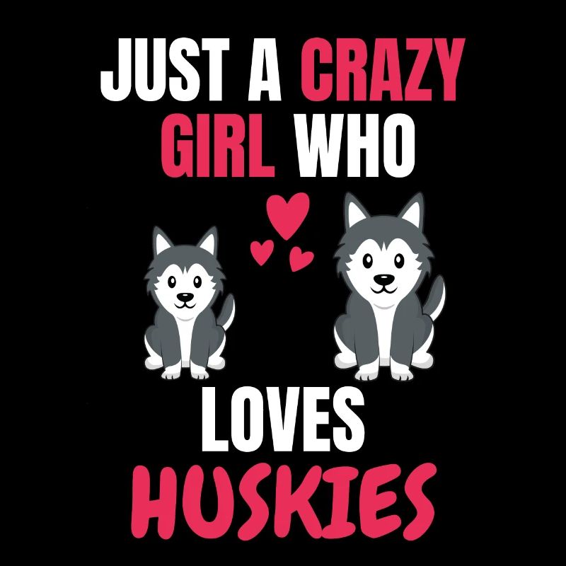 Verrücktes Mädchen Hundehalter Hund Geschenk Husky