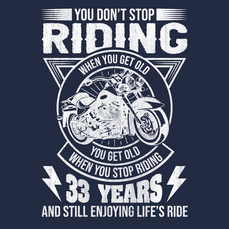 Don't Stop Riding Motorcycle 33th Birthday