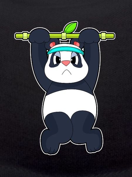 Panda Bodybuilder Pull-ups Culturisme