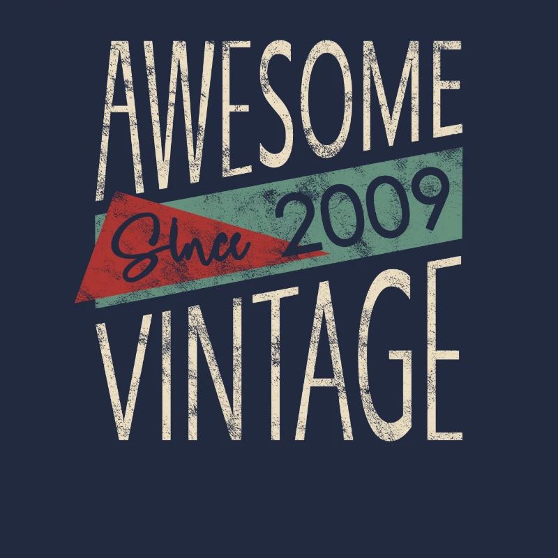 Awesome Since 2009 Retro Vintage Design