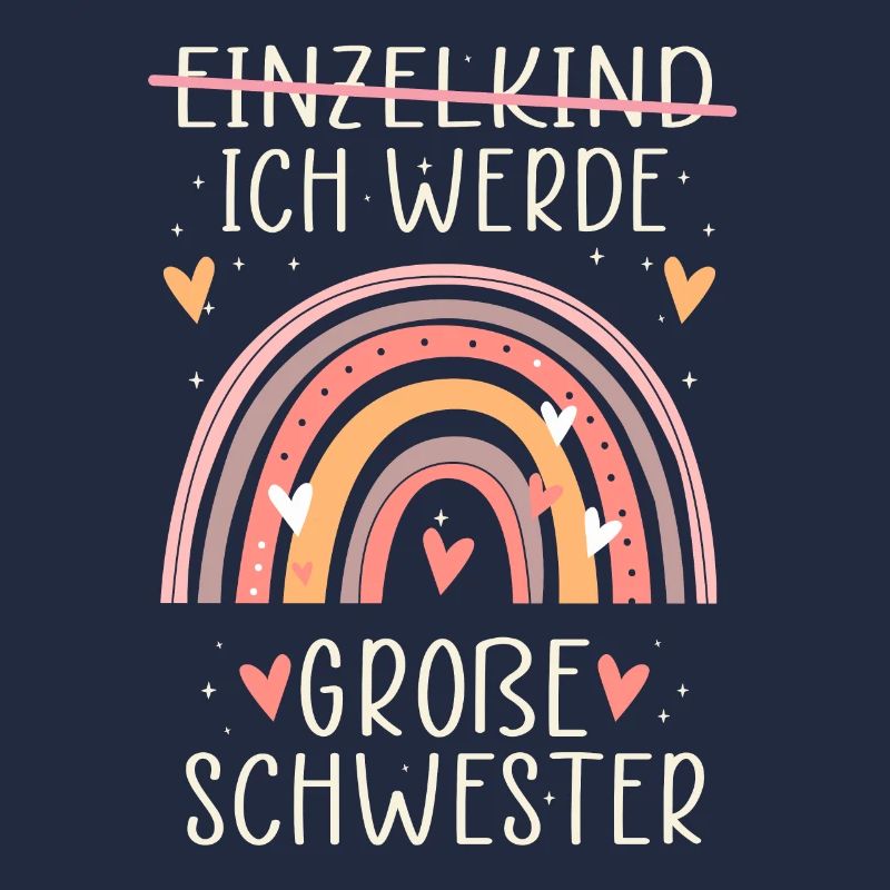 Ich werde Große Schwester Regenbogen Babyfeier