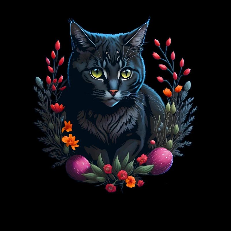 süße Katze im Ostern & Frühling Style Katzen
