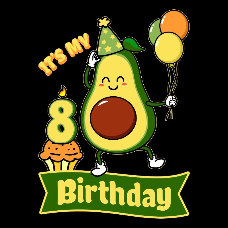 Avocado Lover 8. Geburtstag Guacamole Avocados