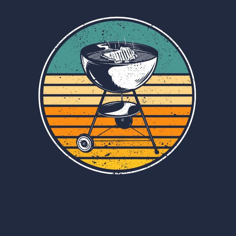 BBQ Grill Meat Lovers Retro Barbecue 80s