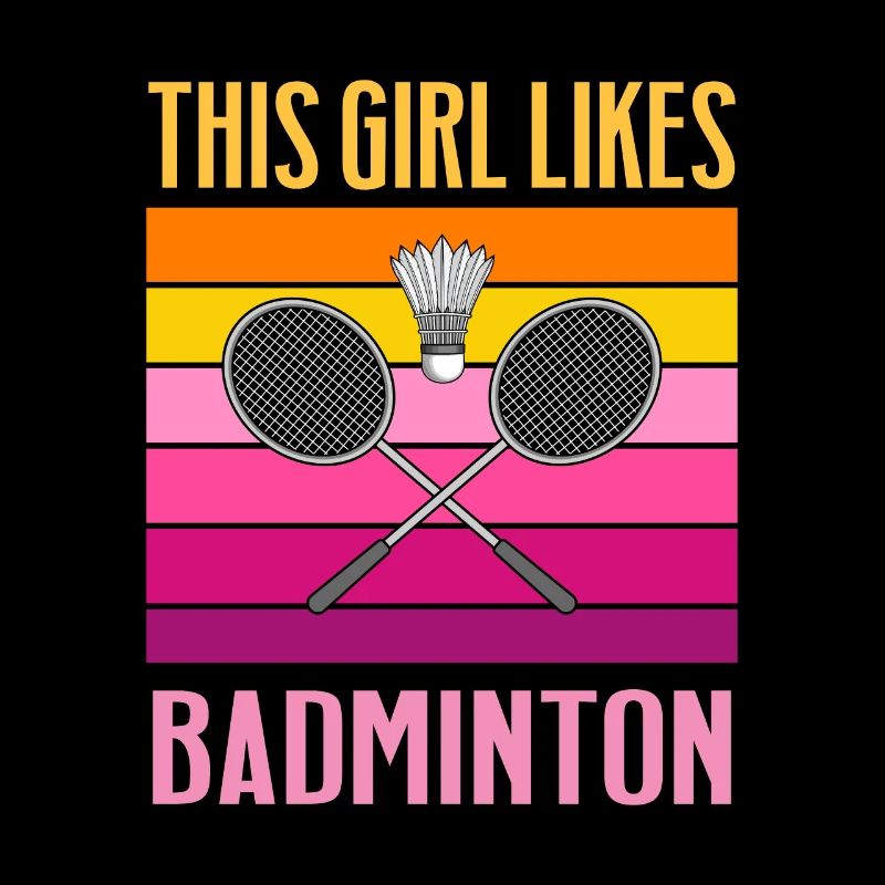Mädchen mag Badminton, Retro, Hobby, Sport,
