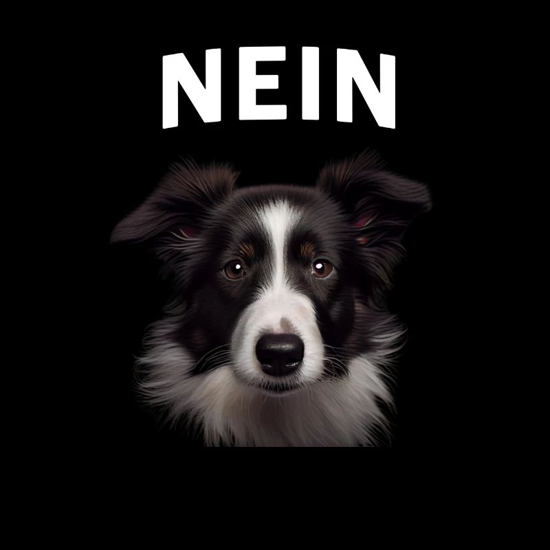 Statement Border Collie, Nö Fun, Einfach Nö, Nein
