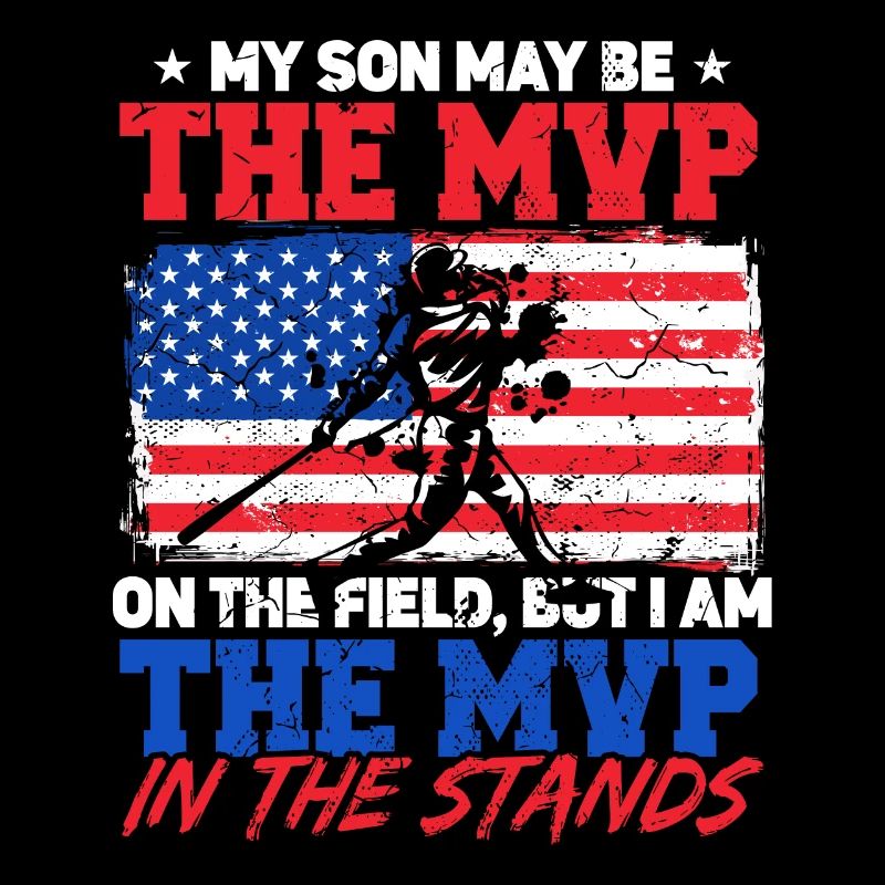 American Flag Baseball Dad