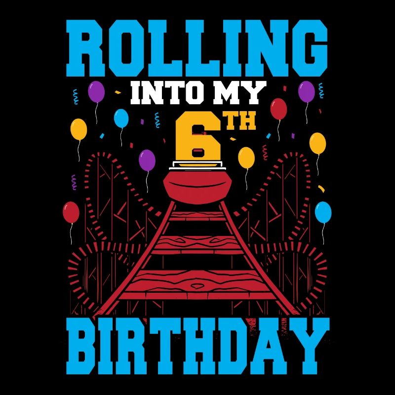Theme Park Vacation Boy Rolling Into My 6th Birthd