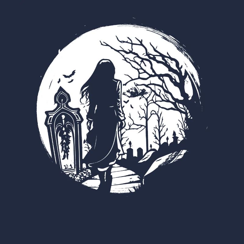 Goth va au-dessus du cimetière - Gothic Grufti