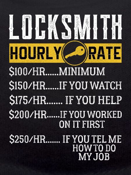 Locksmith Hourly rates Locksmith