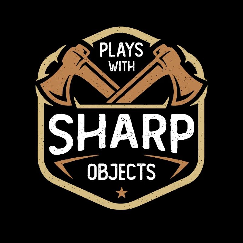 Le lancer de hache joue avec des objets pointus Double hache