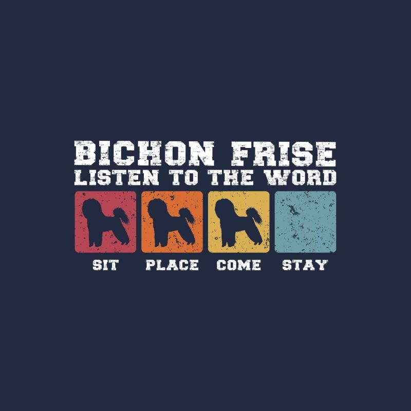 Bichon Frise écoute le mot