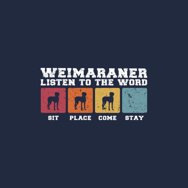 Weimaraner écoute le mot