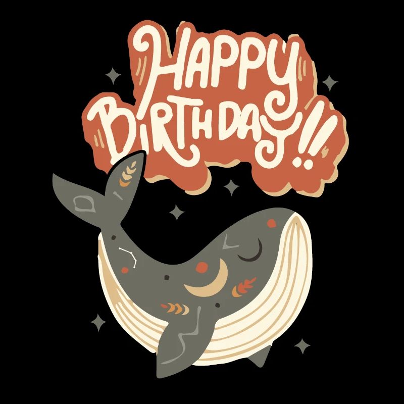 Joyeux anniversaire drôle de baleine Dire