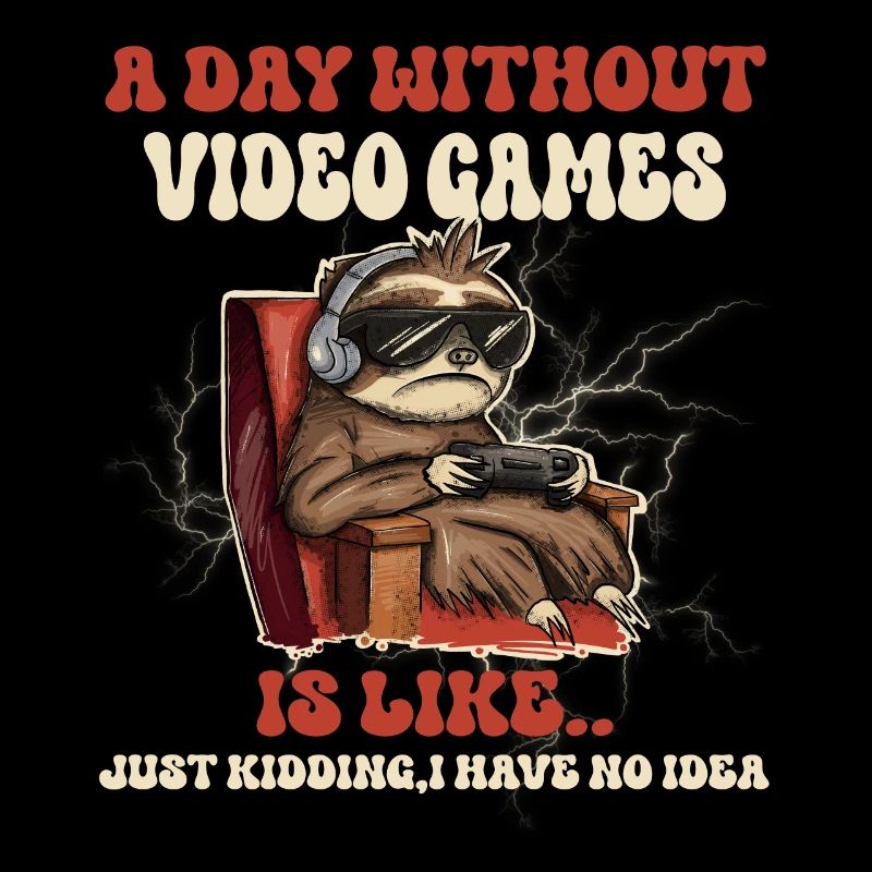 Gamer Gaming Sloth Funny