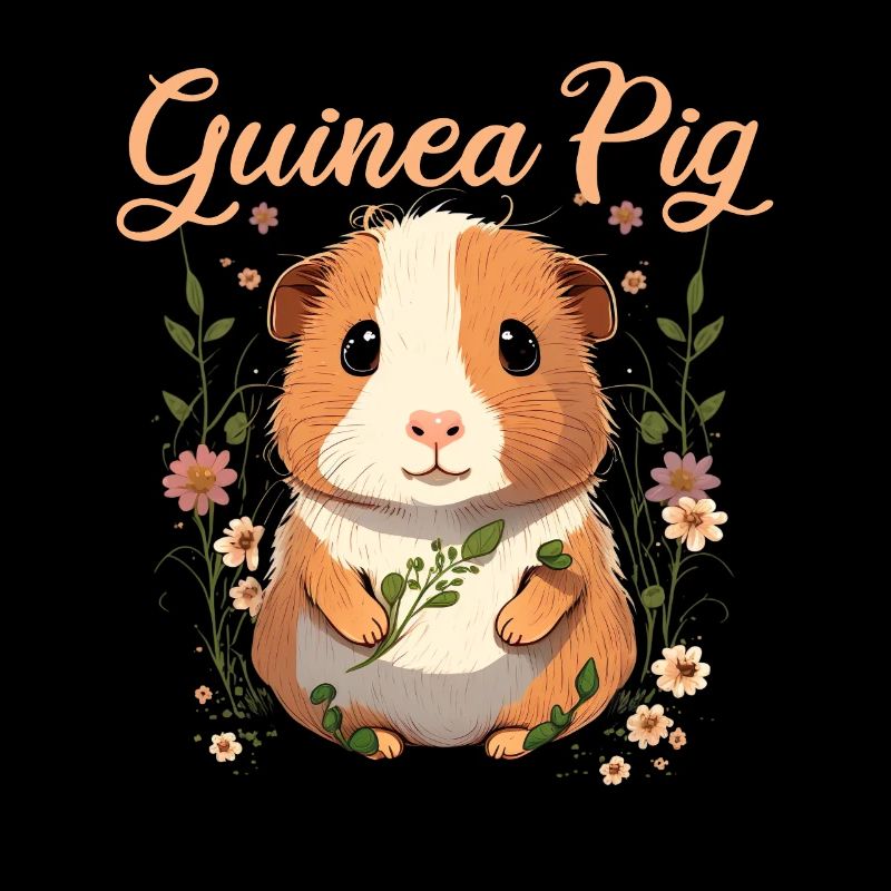 Meerschweinchen mit Blumen
