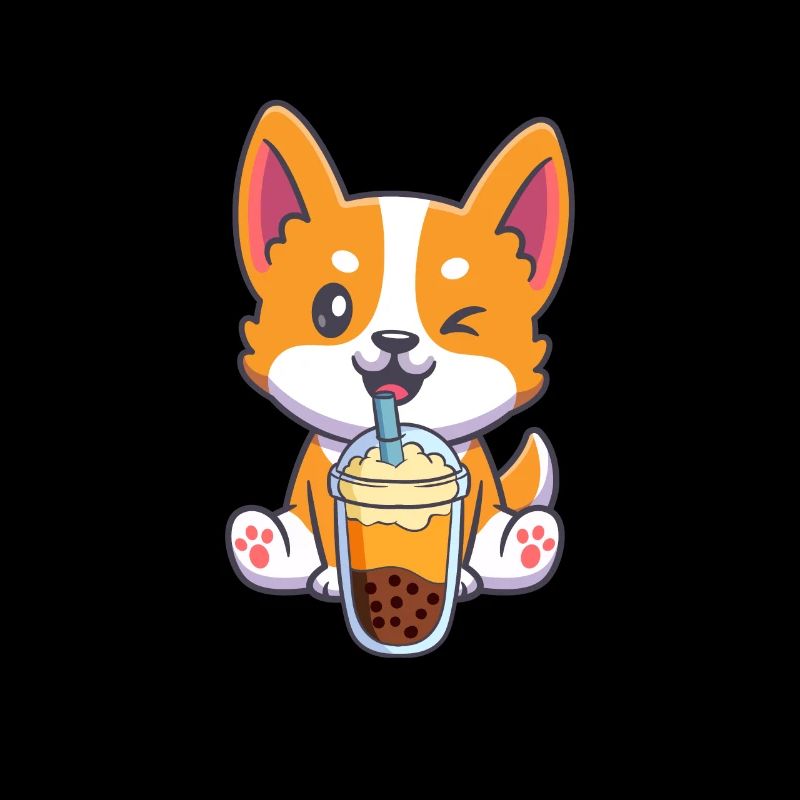Bubble Tea Corgi