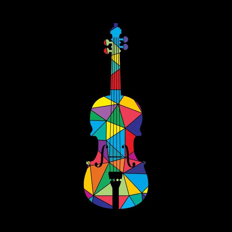 Low Poly Musikalisches Polygon Geige