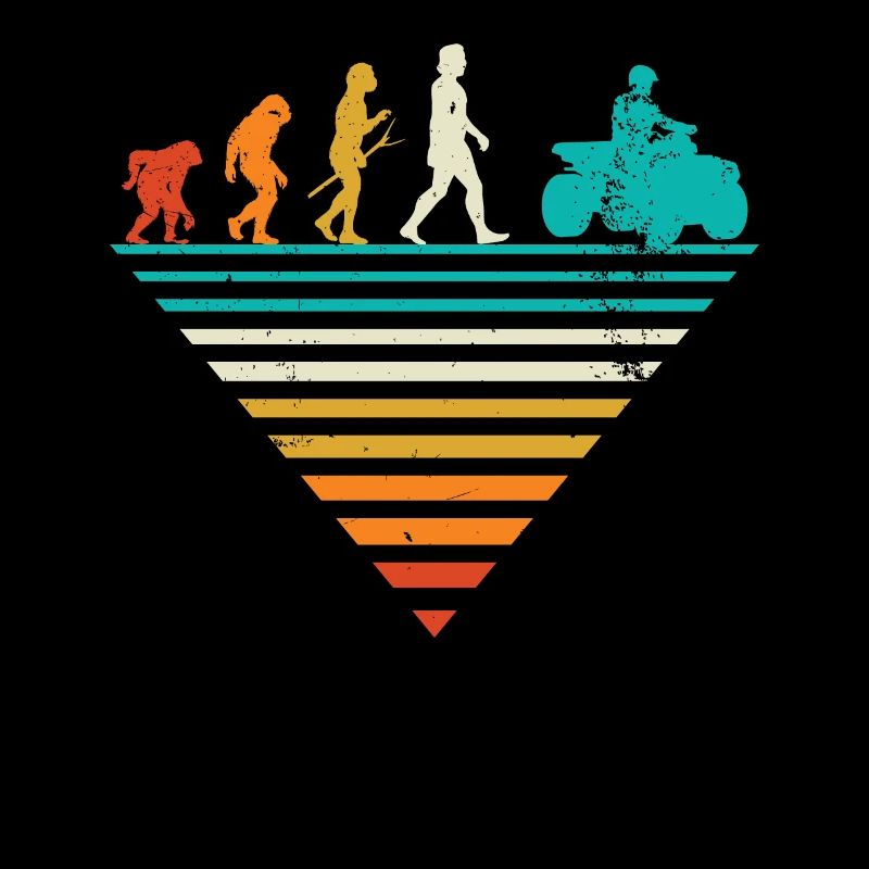 Menschliche Evolution - Vintage ATV Fahrt
