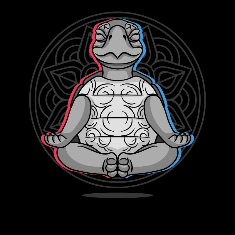 Namaste Turtle Lotus Meditation Turtle