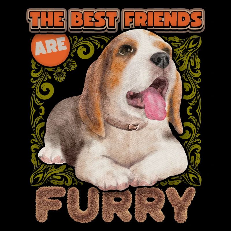 Beagle-Hund, Beagle-Welpe, vintage Aquarell Spruch