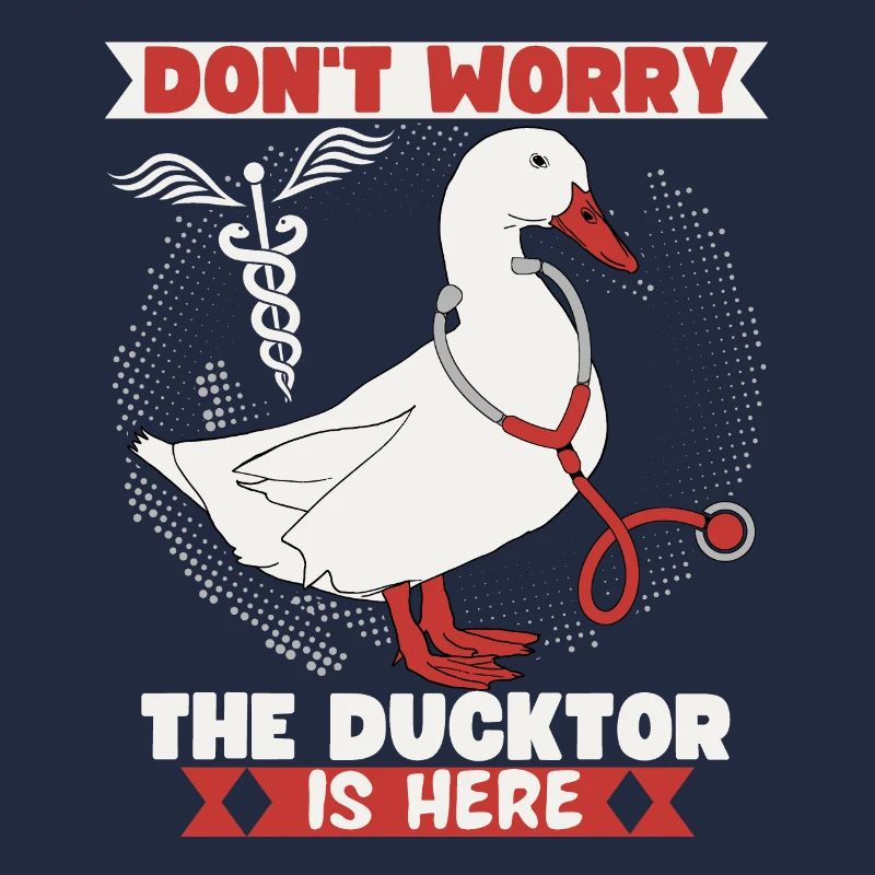Arzt Witz, Comic Ente, lustiger Doktor Spruch, Pun