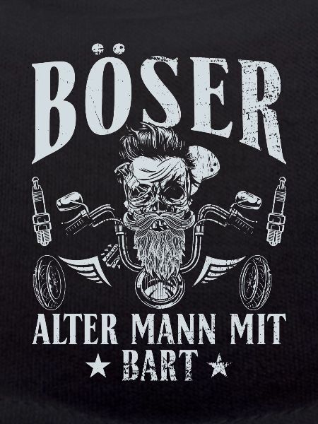 Böser alter Mann mit Bart