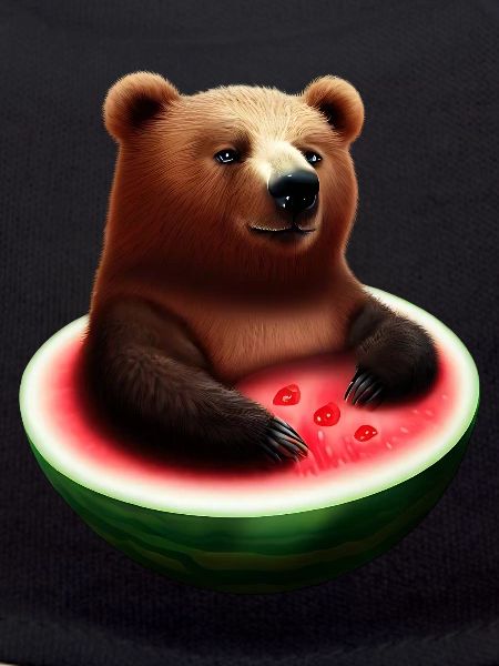 Bear in a watermelon