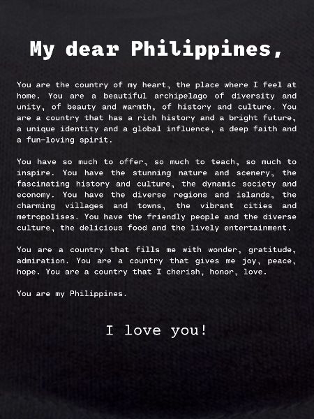 Déclaration d’amour aux Philippines Français