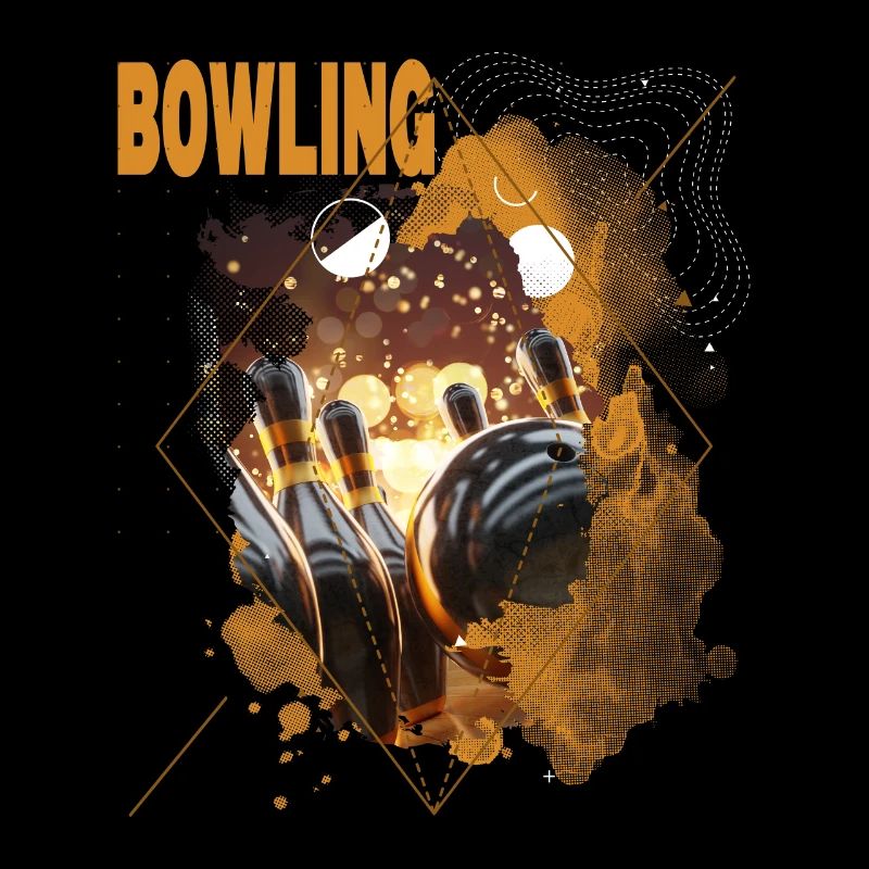 Bowling Bowling Bowling Ball Quilles Joueurs de bowling