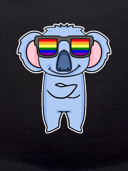 Rainbow - Koala with glasses