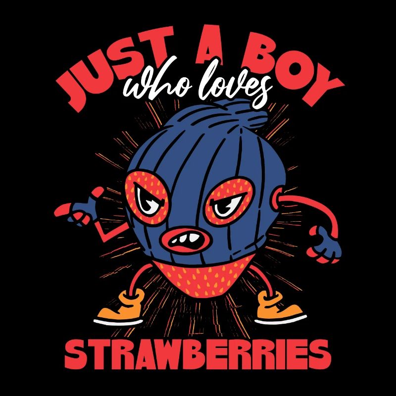 Nur ein Junge, der Erdbeeren liebt