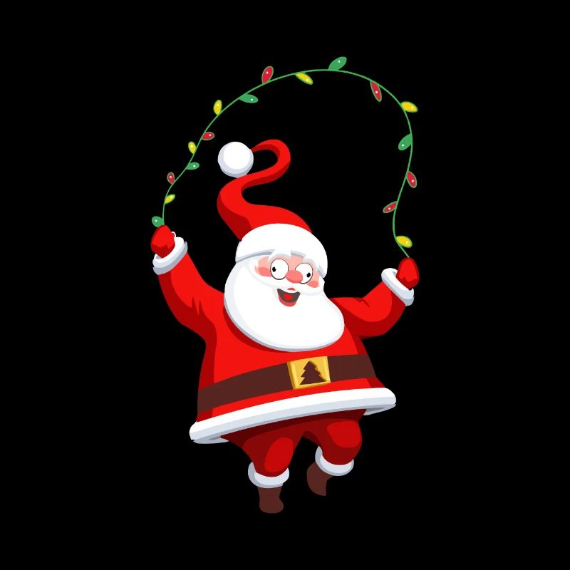 Verrückter Weihnachtsmann mit Weihnachtslichter