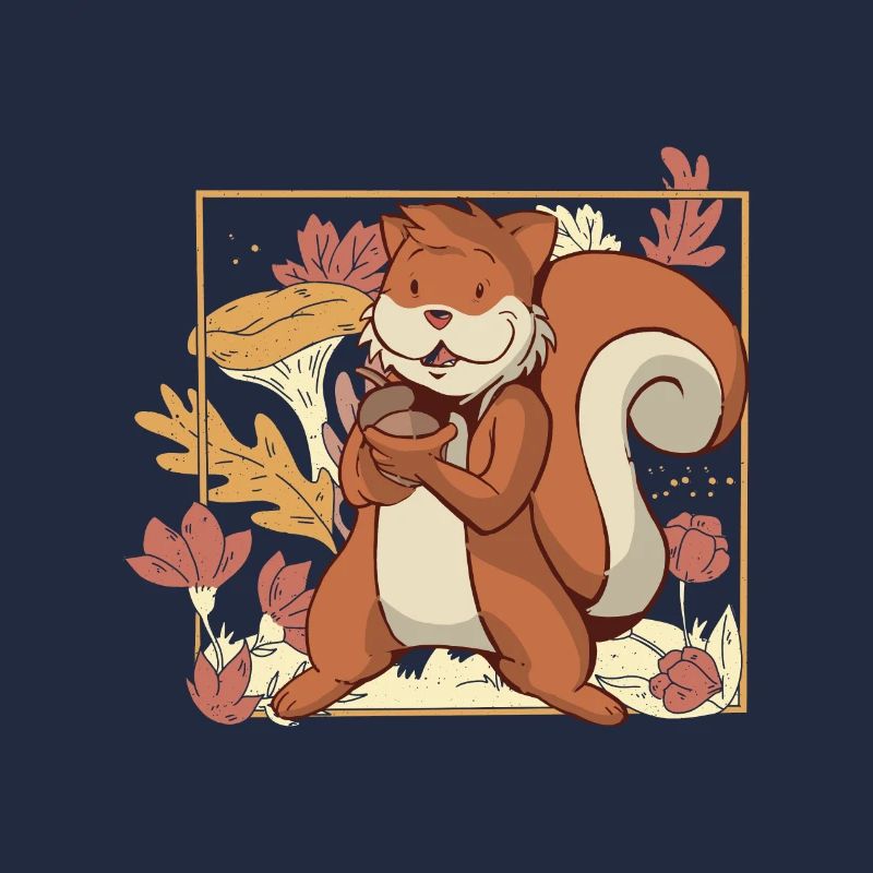 Squirrel Forest Background Nut Eater